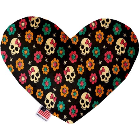 MIRAGE PET PRODUCTS Sugar She Skulls 6 in. Heart Dog Toy 1327-TYHT6